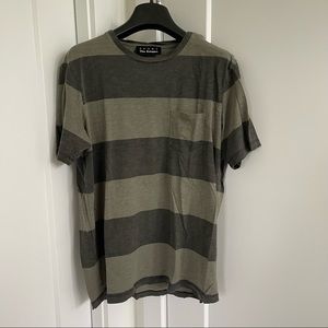 THE KOOPLES Army Green Striped Shirt
